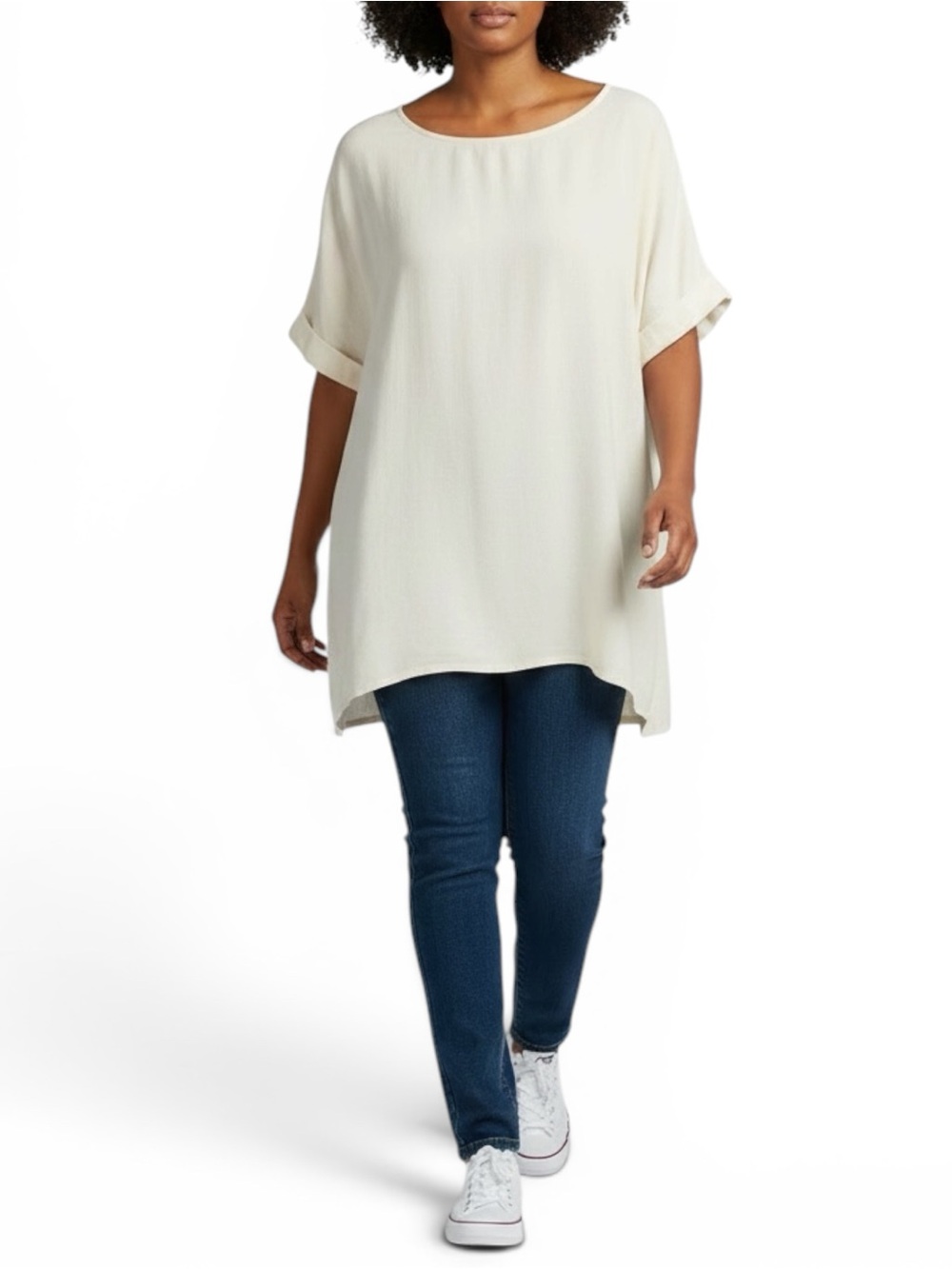 Cotton Asymmetrical Blouse. Size XL